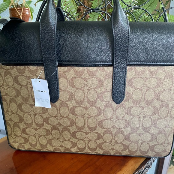 Coach NEW Leather Sullivan Unisex Portfolio Briefcase NEW - Picture 12 of 13